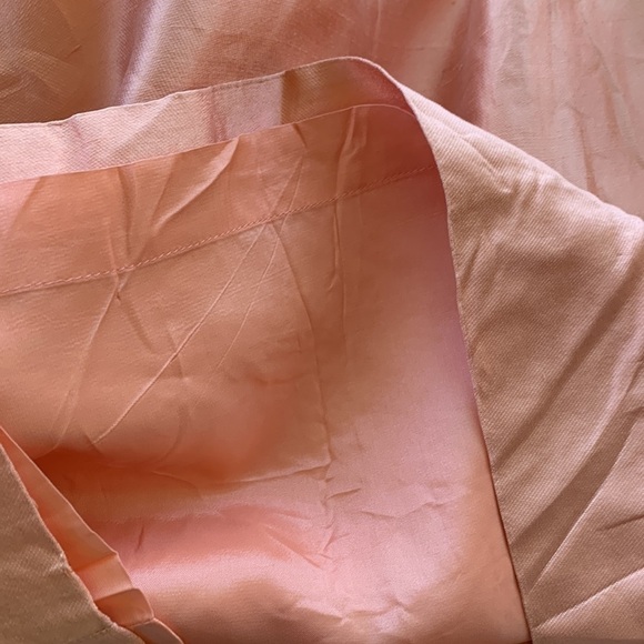 Carlisle 100% Silk Orange Pink Peach Pencil Skirt sz 10 - Picture 5 of 5